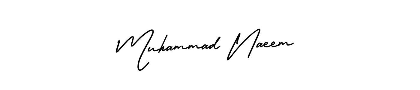 Design your own signature with our free online signature maker. With this signature software, you can create a handwritten (AmerikaSignatureDemo-Regular) signature for name Muhammad Naeem. Muhammad Naeem signature style 3 images and pictures png