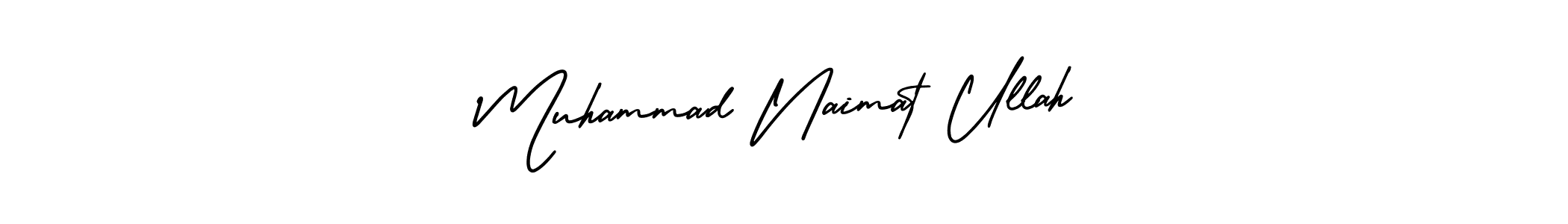 AmerikaSignatureDemo-Regular is a professional signature style that is perfect for those who want to add a touch of class to their signature. It is also a great choice for those who want to make their signature more unique. Get Muhammad Naimat Ullah name to fancy signature for free. Muhammad Naimat Ullah signature style 3 images and pictures png