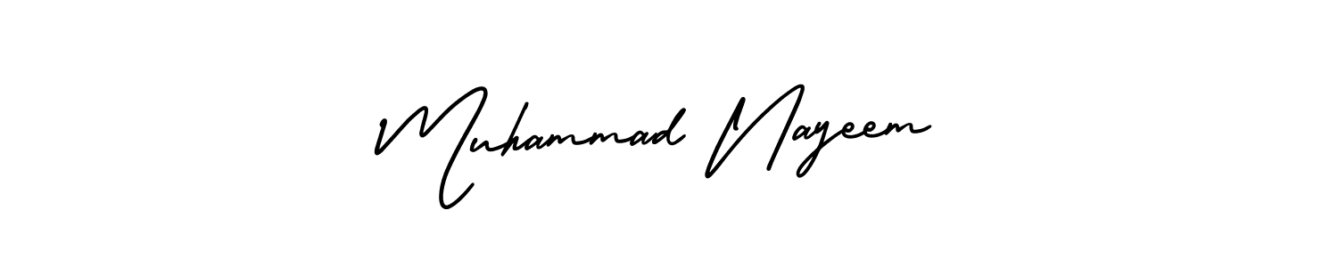 It looks lik you need a new signature style for name Muhammad Nayeem. Design unique handwritten (AmerikaSignatureDemo-Regular) signature with our free signature maker in just a few clicks. Muhammad Nayeem signature style 3 images and pictures png