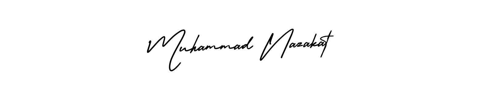 Create a beautiful signature design for name Muhammad Nazakat. With this signature (AmerikaSignatureDemo-Regular) fonts, you can make a handwritten signature for free. Muhammad Nazakat signature style 3 images and pictures png