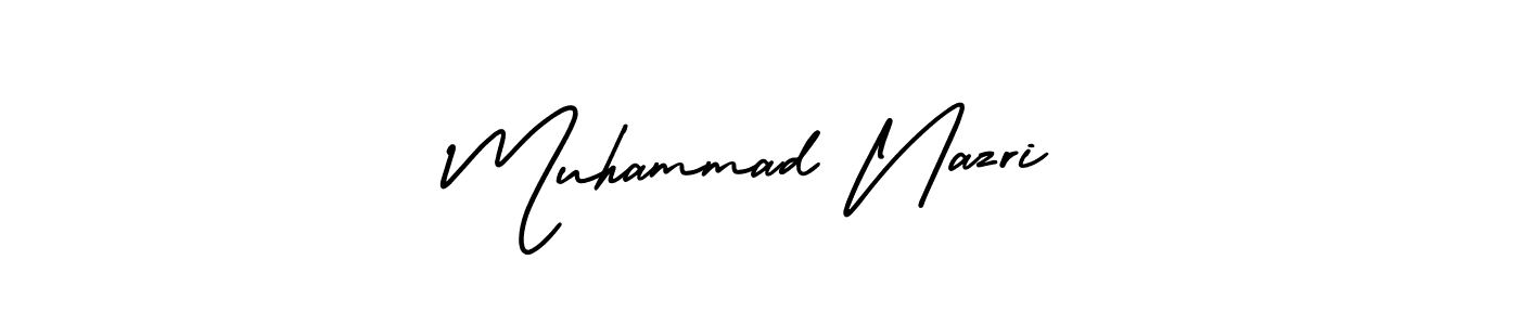 Use a signature maker to create a handwritten signature online. With this signature software, you can design (AmerikaSignatureDemo-Regular) your own signature for name Muhammad Nazri. Muhammad Nazri signature style 3 images and pictures png