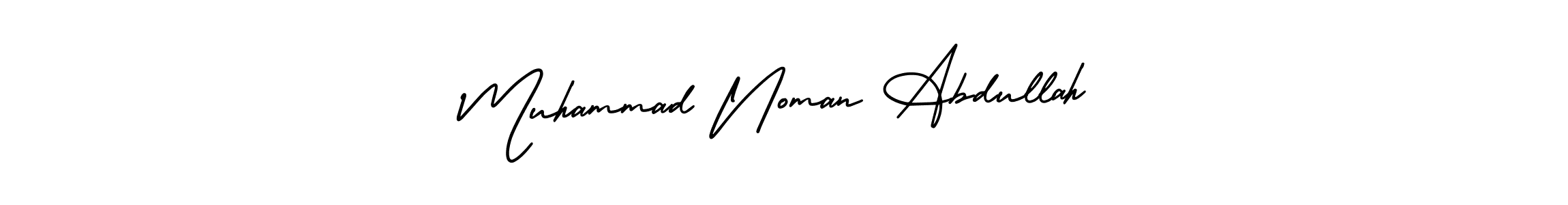 The best way (AmerikaSignatureDemo-Regular) to make a short signature is to pick only two or three words in your name. The name Muhammad Noman Abdullah include a total of six letters. For converting this name. Muhammad Noman Abdullah signature style 3 images and pictures png