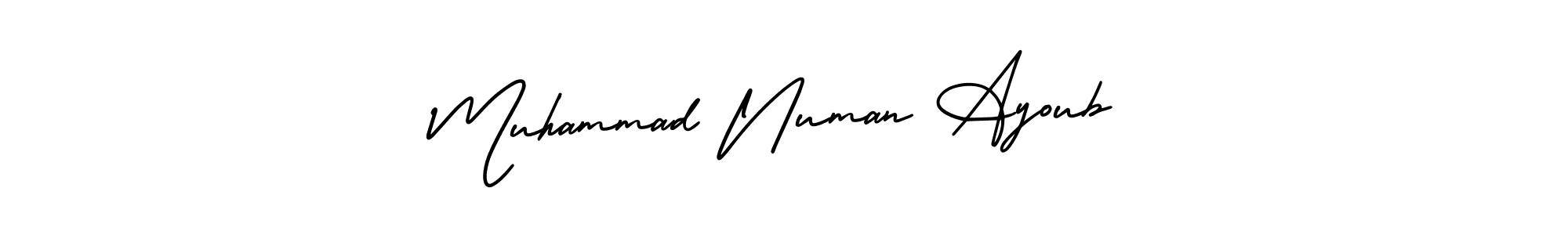 Make a short Muhammad Numan Ayoub signature style. Manage your documents anywhere anytime using AmerikaSignatureDemo-Regular. Create and add eSignatures, submit forms, share and send files easily. Muhammad Numan Ayoub signature style 3 images and pictures png