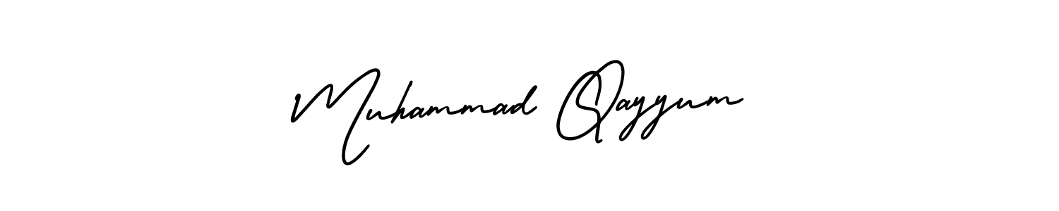 Make a beautiful signature design for name Muhammad Qayyum. With this signature (AmerikaSignatureDemo-Regular) style, you can create a handwritten signature for free. Muhammad Qayyum signature style 3 images and pictures png
