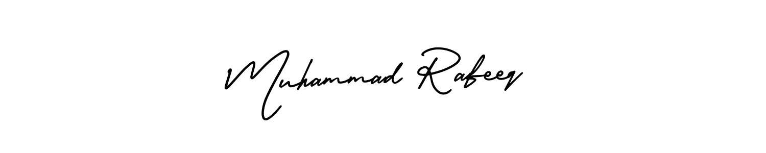 It looks lik you need a new signature style for name Muhammad Rafeeq. Design unique handwritten (AmerikaSignatureDemo-Regular) signature with our free signature maker in just a few clicks. Muhammad Rafeeq signature style 3 images and pictures png
