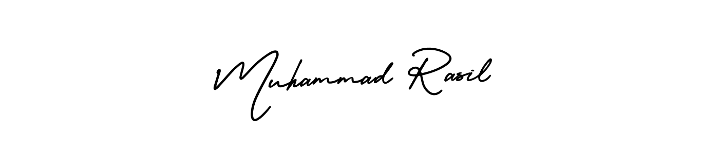 Make a short Muhammad Rasil signature style. Manage your documents anywhere anytime using AmerikaSignatureDemo-Regular. Create and add eSignatures, submit forms, share and send files easily. Muhammad Rasil signature style 3 images and pictures png
