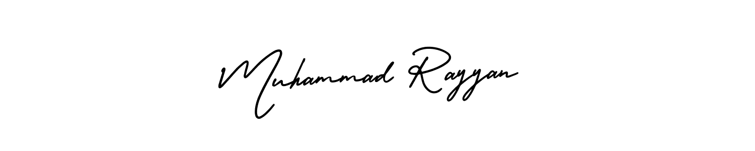 Muhammad Rayyan stylish signature style. Best Handwritten Sign (AmerikaSignatureDemo-Regular) for my name. Handwritten Signature Collection Ideas for my name Muhammad Rayyan. Muhammad Rayyan signature style 3 images and pictures png