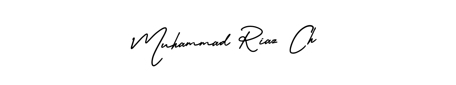 This is the best signature style for the Muhammad Riaz Ch name. Also you like these signature font (AmerikaSignatureDemo-Regular). Mix name signature. Muhammad Riaz Ch signature style 3 images and pictures png