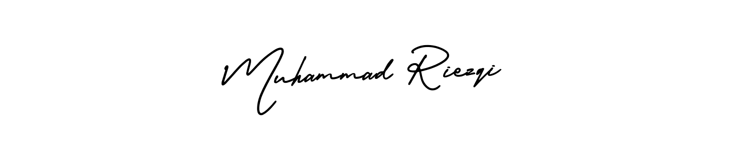 Create a beautiful signature design for name Muhammad Riezqi. With this signature (AmerikaSignatureDemo-Regular) fonts, you can make a handwritten signature for free. Muhammad Riezqi signature style 3 images and pictures png
