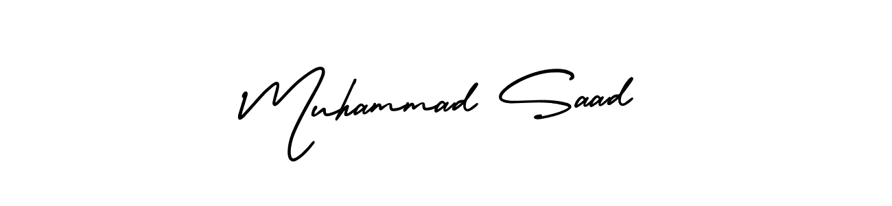 if you are searching for the best signature style for your name Muhammad Saad. so please give up your signature search. here we have designed multiple signature styles  using AmerikaSignatureDemo-Regular. Muhammad Saad signature style 3 images and pictures png