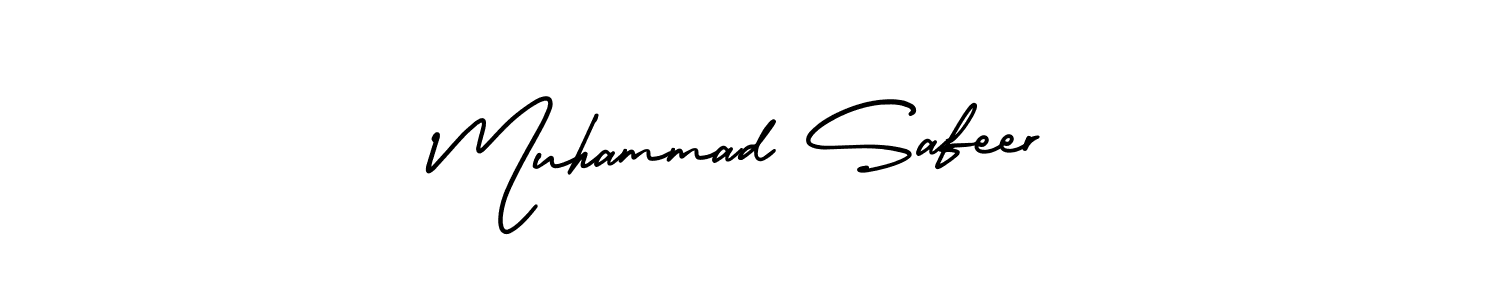 Similarly AmerikaSignatureDemo-Regular is the best handwritten signature design. Signature creator online .You can use it as an online autograph creator for name Muhammad Safeer. Muhammad Safeer signature style 3 images and pictures png
