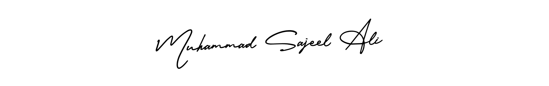 Also You can easily find your signature by using the search form. We will create Muhammad Sajeel Ali name handwritten signature images for you free of cost using AmerikaSignatureDemo-Regular sign style. Muhammad Sajeel Ali signature style 3 images and pictures png