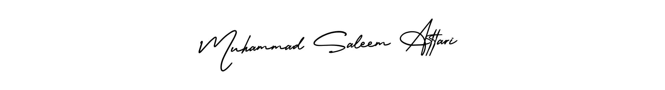 How to make Muhammad Saleem Attari name signature. Use AmerikaSignatureDemo-Regular style for creating short signs online. This is the latest handwritten sign. Muhammad Saleem Attari signature style 3 images and pictures png