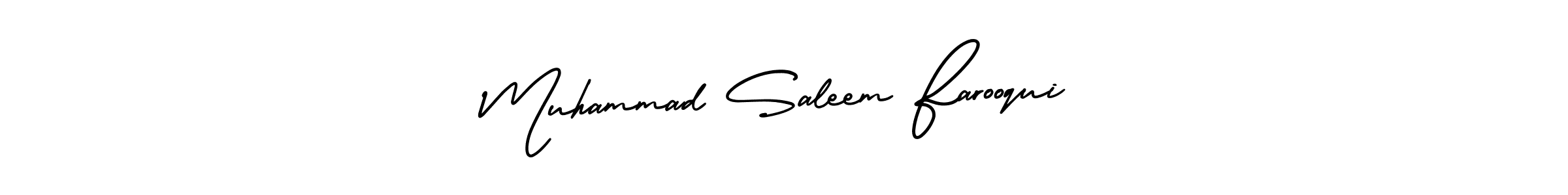 It looks lik you need a new signature style for name Muhammad Saleem Farooqui. Design unique handwritten (AmerikaSignatureDemo-Regular) signature with our free signature maker in just a few clicks. Muhammad Saleem Farooqui signature style 3 images and pictures png