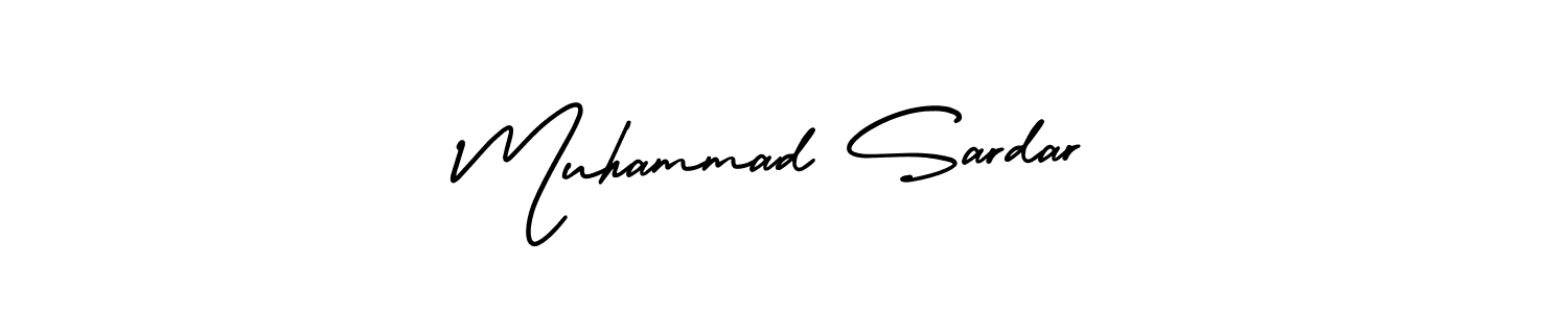 How to make Muhammad Sardar name signature. Use AmerikaSignatureDemo-Regular style for creating short signs online. This is the latest handwritten sign. Muhammad Sardar signature style 3 images and pictures png