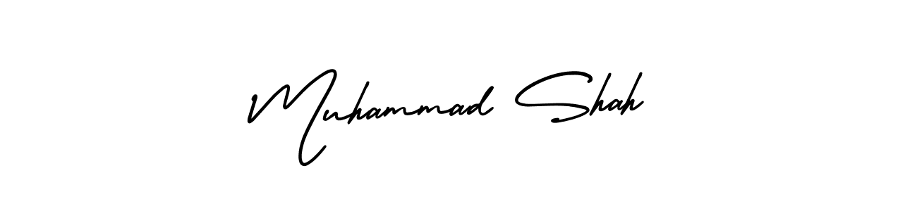 This is the best signature style for the Muhammad Shah name. Also you like these signature font (AmerikaSignatureDemo-Regular). Mix name signature. Muhammad Shah signature style 3 images and pictures png