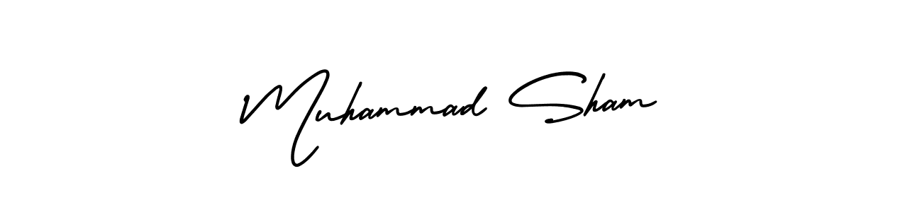 if you are searching for the best signature style for your name Muhammad Sham. so please give up your signature search. here we have designed multiple signature styles  using AmerikaSignatureDemo-Regular. Muhammad Sham signature style 3 images and pictures png