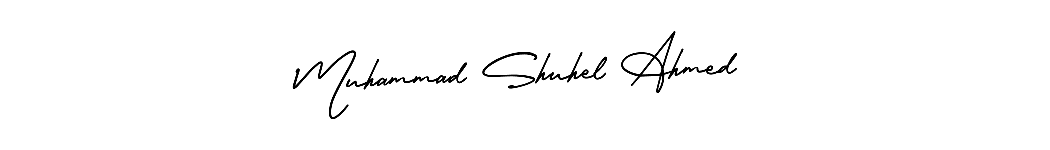 How to Draw Muhammad Shuhel Ahmed signature style? AmerikaSignatureDemo-Regular is a latest design signature styles for name Muhammad Shuhel Ahmed. Muhammad Shuhel Ahmed signature style 3 images and pictures png