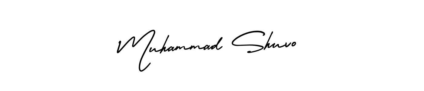 Also You can easily find your signature by using the search form. We will create Muhammad Shuvo name handwritten signature images for you free of cost using AmerikaSignatureDemo-Regular sign style. Muhammad Shuvo signature style 3 images and pictures png