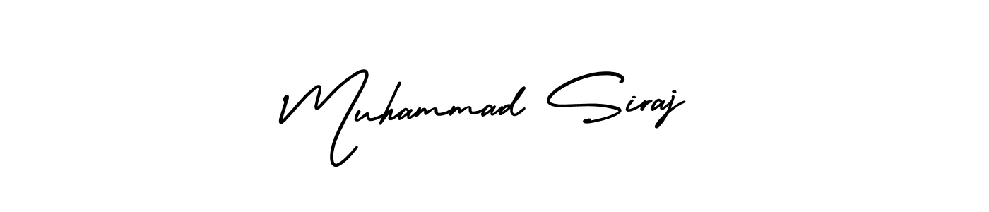 AmerikaSignatureDemo-Regular is a professional signature style that is perfect for those who want to add a touch of class to their signature. It is also a great choice for those who want to make their signature more unique. Get Muhammad Siraj name to fancy signature for free. Muhammad Siraj signature style 3 images and pictures png