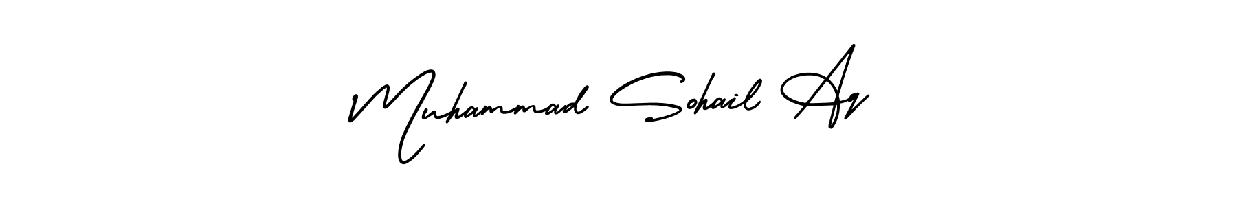 Use a signature maker to create a handwritten signature online. With this signature software, you can design (AmerikaSignatureDemo-Regular) your own signature for name Muhammad Sohail Aq. Muhammad Sohail Aq signature style 3 images and pictures png