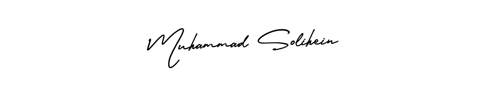 Use a signature maker to create a handwritten signature online. With this signature software, you can design (AmerikaSignatureDemo-Regular) your own signature for name Muhammad Solihein. Muhammad Solihein signature style 3 images and pictures png