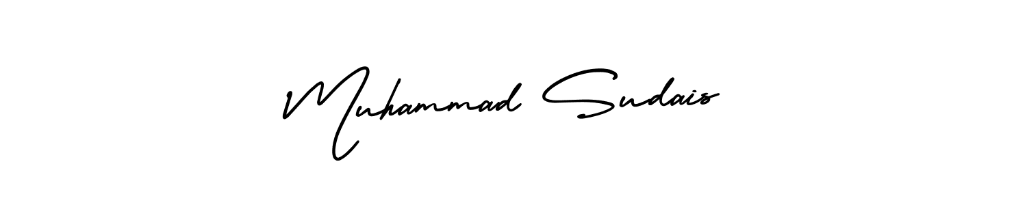 You should practise on your own different ways (AmerikaSignatureDemo-Regular) to write your name (Muhammad Sudais) in signature. don't let someone else do it for you. Muhammad Sudais signature style 3 images and pictures png