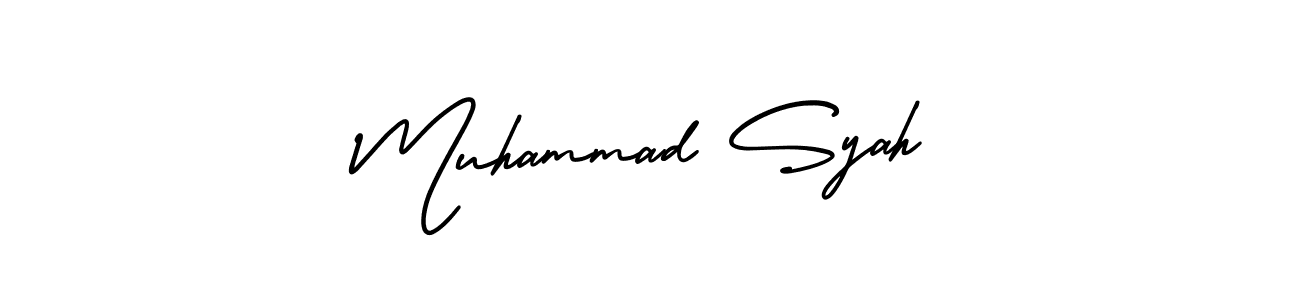 Use a signature maker to create a handwritten signature online. With this signature software, you can design (AmerikaSignatureDemo-Regular) your own signature for name Muhammad Syah. Muhammad Syah signature style 3 images and pictures png