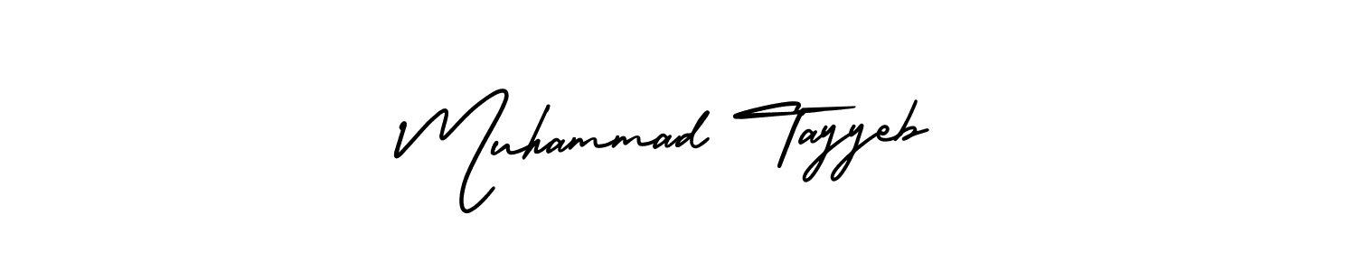 This is the best signature style for the Muhammad Tayyeb name. Also you like these signature font (AmerikaSignatureDemo-Regular). Mix name signature. Muhammad Tayyeb signature style 3 images and pictures png