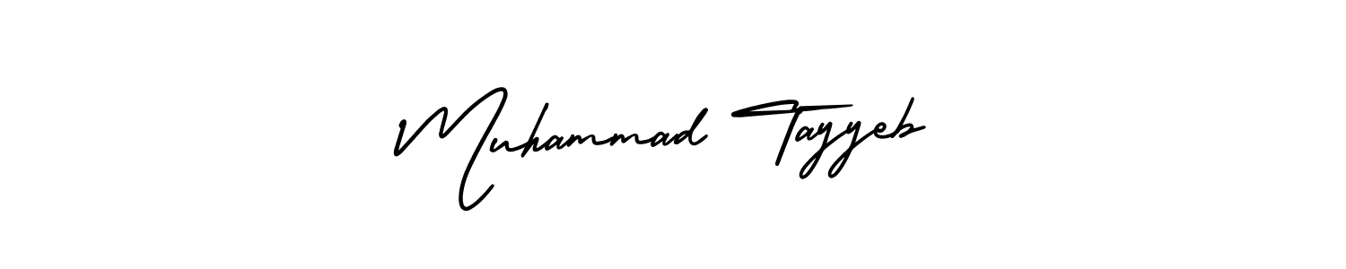 This is the best signature style for the Muhammad Tayyeb name. Also you like these signature font (AmerikaSignatureDemo-Regular). Mix name signature. Muhammad Tayyeb signature style 3 images and pictures png