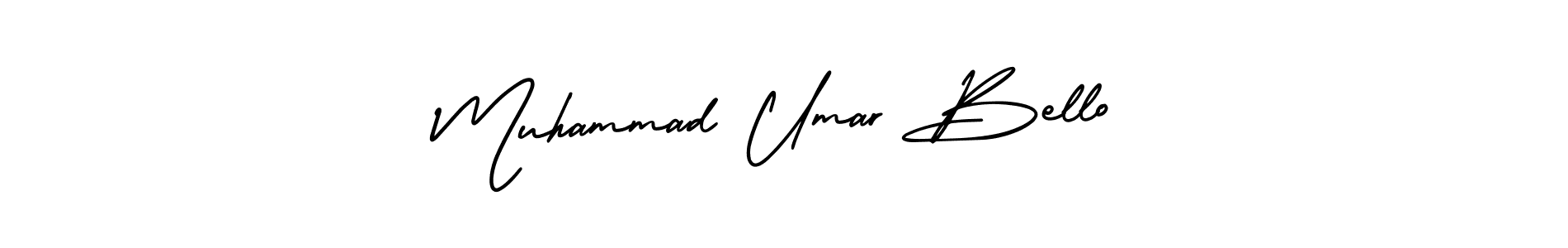 Create a beautiful signature design for name Muhammad Umar Bello. With this signature (AmerikaSignatureDemo-Regular) fonts, you can make a handwritten signature for free. Muhammad Umar Bello signature style 3 images and pictures png