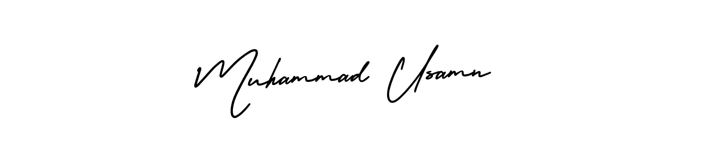 Use a signature maker to create a handwritten signature online. With this signature software, you can design (AmerikaSignatureDemo-Regular) your own signature for name Muhammad Usamn. Muhammad Usamn signature style 3 images and pictures png