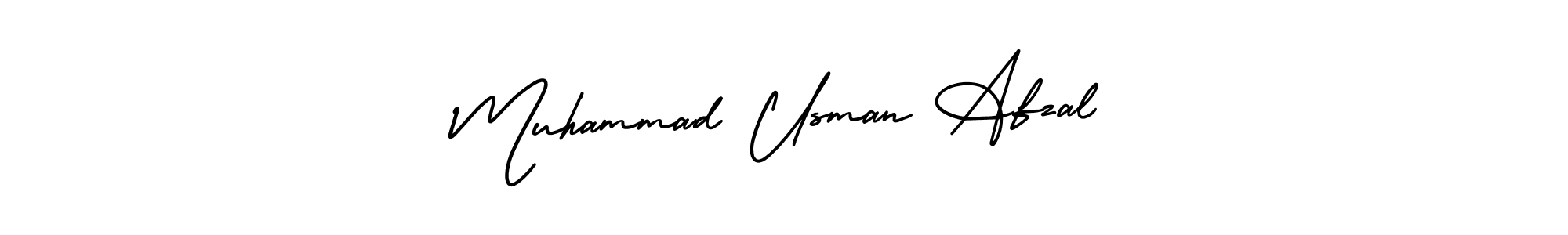 You should practise on your own different ways (AmerikaSignatureDemo-Regular) to write your name (Muhammad Usman Afzal) in signature. don't let someone else do it for you. Muhammad Usman Afzal signature style 3 images and pictures png