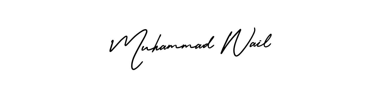 Design your own signature with our free online signature maker. With this signature software, you can create a handwritten (AmerikaSignatureDemo-Regular) signature for name Muhammad Wail. Muhammad Wail signature style 3 images and pictures png