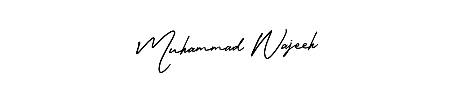 Use a signature maker to create a handwritten signature online. With this signature software, you can design (AmerikaSignatureDemo-Regular) your own signature for name Muhammad Wajeeh. Muhammad Wajeeh signature style 3 images and pictures png