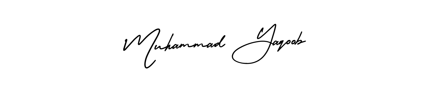 The best way (AmerikaSignatureDemo-Regular) to make a short signature is to pick only two or three words in your name. The name Muhammad Yaqoob include a total of six letters. For converting this name. Muhammad Yaqoob signature style 3 images and pictures png