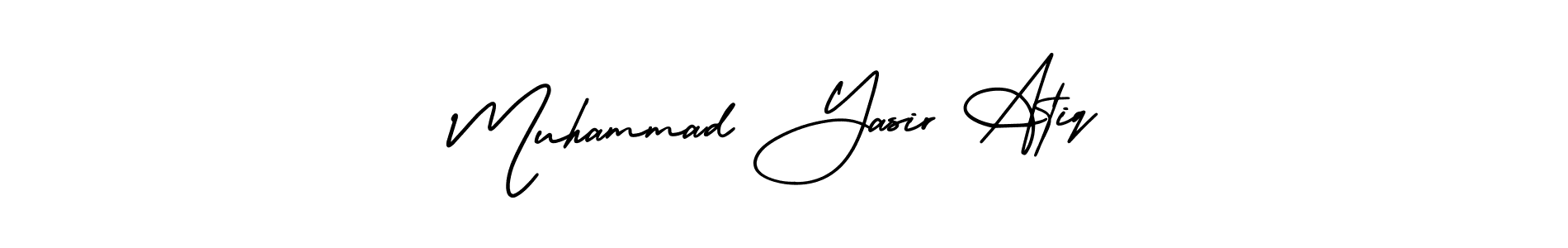 How to Draw Muhammad Yasir Atiq signature style? AmerikaSignatureDemo-Regular is a latest design signature styles for name Muhammad Yasir Atiq. Muhammad Yasir Atiq signature style 3 images and pictures png