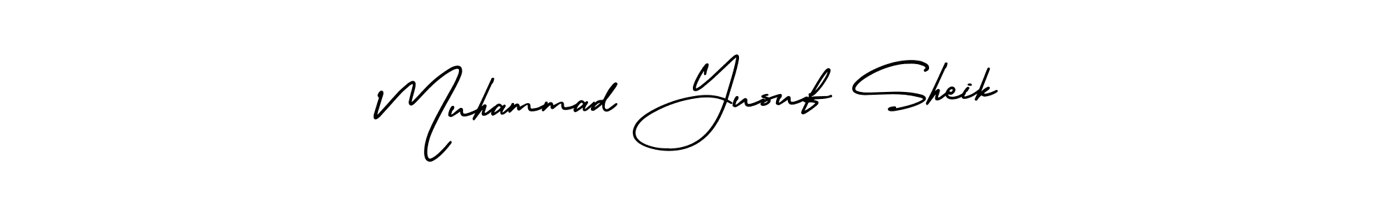 It looks lik you need a new signature style for name Muhammad Yusuf Sheik. Design unique handwritten (AmerikaSignatureDemo-Regular) signature with our free signature maker in just a few clicks. Muhammad Yusuf Sheik signature style 3 images and pictures png