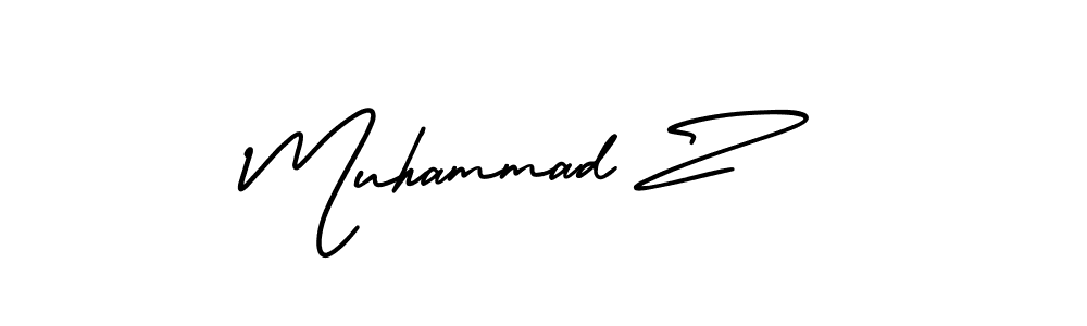 Create a beautiful signature design for name Muhammad Z. With this signature (AmerikaSignatureDemo-Regular) fonts, you can make a handwritten signature for free. Muhammad Z signature style 3 images and pictures png