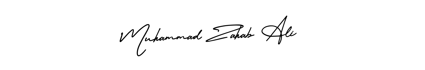 if you are searching for the best signature style for your name Muhammad Zahab Ali. so please give up your signature search. here we have designed multiple signature styles  using AmerikaSignatureDemo-Regular. Muhammad Zahab Ali signature style 3 images and pictures png