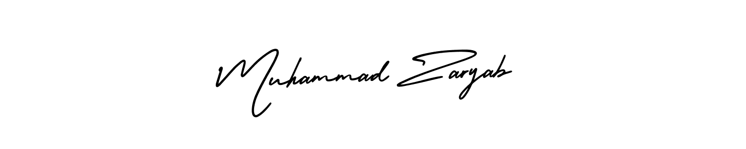 Make a beautiful signature design for name Muhammad Zaryab. With this signature (AmerikaSignatureDemo-Regular) style, you can create a handwritten signature for free. Muhammad Zaryab signature style 3 images and pictures png