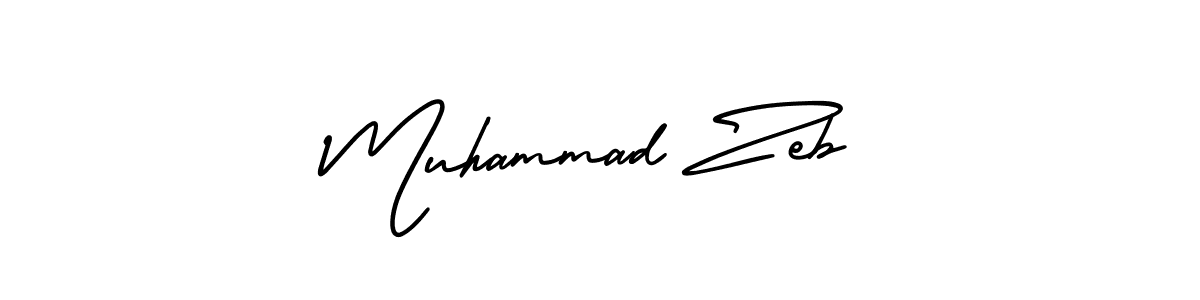 It looks lik you need a new signature style for name Muhammad Zeb. Design unique handwritten (AmerikaSignatureDemo-Regular) signature with our free signature maker in just a few clicks. Muhammad Zeb signature style 3 images and pictures png