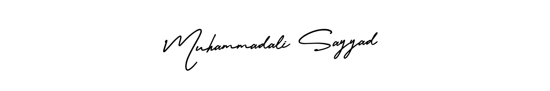 How to make Muhammadali Sayyad signature? AmerikaSignatureDemo-Regular is a professional autograph style. Create handwritten signature for Muhammadali Sayyad name. Muhammadali Sayyad signature style 3 images and pictures png