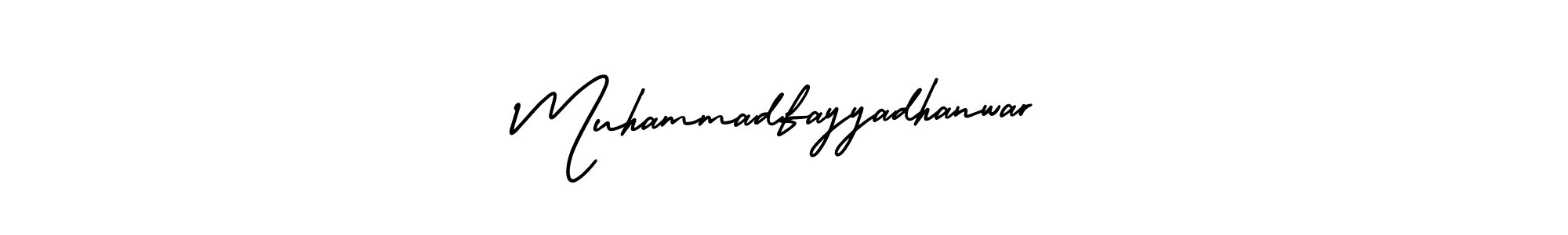 This is the best signature style for the Muhammadfayyadhanwar name. Also you like these signature font (AmerikaSignatureDemo-Regular). Mix name signature. Muhammadfayyadhanwar signature style 3 images and pictures png