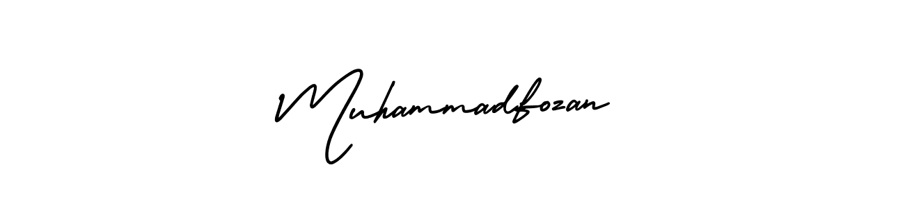 This is the best signature style for the Muhammadfozan name. Also you like these signature font (AmerikaSignatureDemo-Regular). Mix name signature. Muhammadfozan signature style 3 images and pictures png