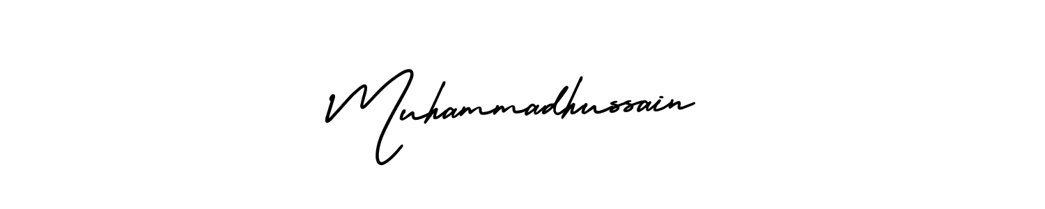How to Draw Muhammadhussain signature style? AmerikaSignatureDemo-Regular is a latest design signature styles for name Muhammadhussain. Muhammadhussain signature style 3 images and pictures png