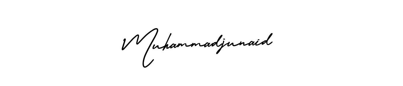 This is the best signature style for the Muhammadjunaid name. Also you like these signature font (AmerikaSignatureDemo-Regular). Mix name signature. Muhammadjunaid signature style 3 images and pictures png