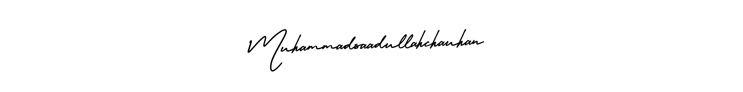 How to Draw Muhammadsaadullahchauhan signature style? AmerikaSignatureDemo-Regular is a latest design signature styles for name Muhammadsaadullahchauhan. Muhammadsaadullahchauhan signature style 3 images and pictures png