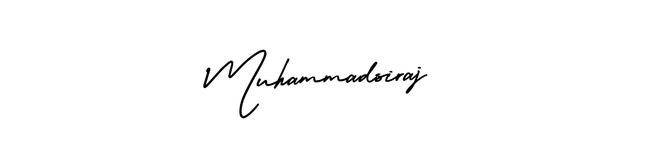 Use a signature maker to create a handwritten signature online. With this signature software, you can design (AmerikaSignatureDemo-Regular) your own signature for name Muhammadsiraj. Muhammadsiraj signature style 3 images and pictures png