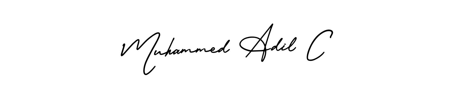 Also You can easily find your signature by using the search form. We will create Muhammed Adil C name handwritten signature images for you free of cost using AmerikaSignatureDemo-Regular sign style. Muhammed Adil C signature style 3 images and pictures png